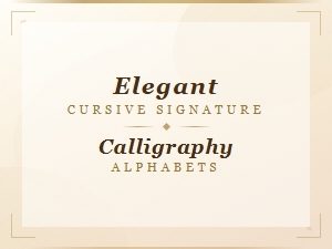 Elegant Cursive Signature Calligraphy Alphabets for Beautiful Handwriting